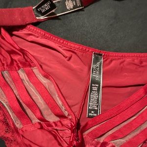 32B Victoria’s Secret Bra M Medium Underwear Set Red Crimson